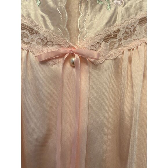 Women's Vintage Pink Lorraine Gown Robe Size Small - Picture 7 of 7